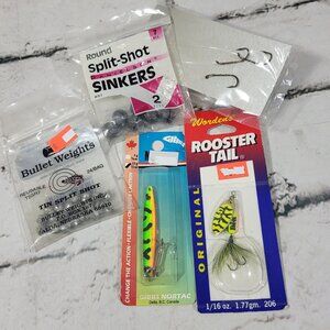 Fishing Accessories Bundle: Danielson Split-Shot Sinkers Bullet Weights Gibbs No